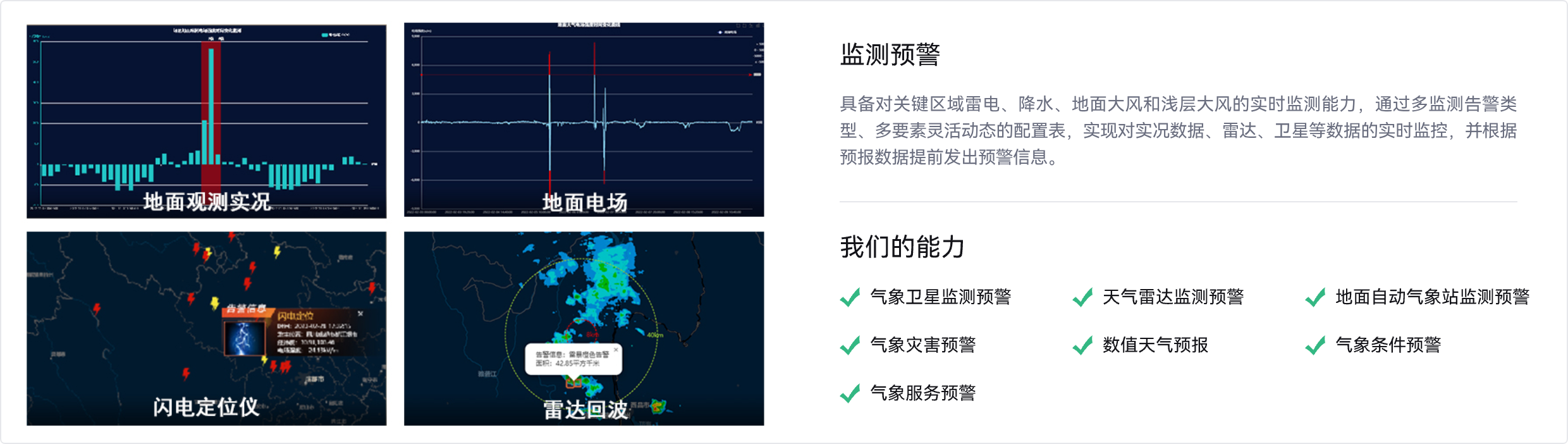 气象预报业务场景,监测预警